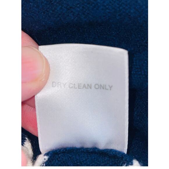 Nordstrom Collection 100%‎ Cashmere Sweater - Navy/White Stripe - Women's Size M - Picture 8 of 8